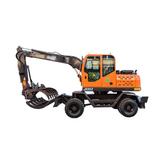 Jing Gong 95Z hydraulic wheeled excavator with cotton clip